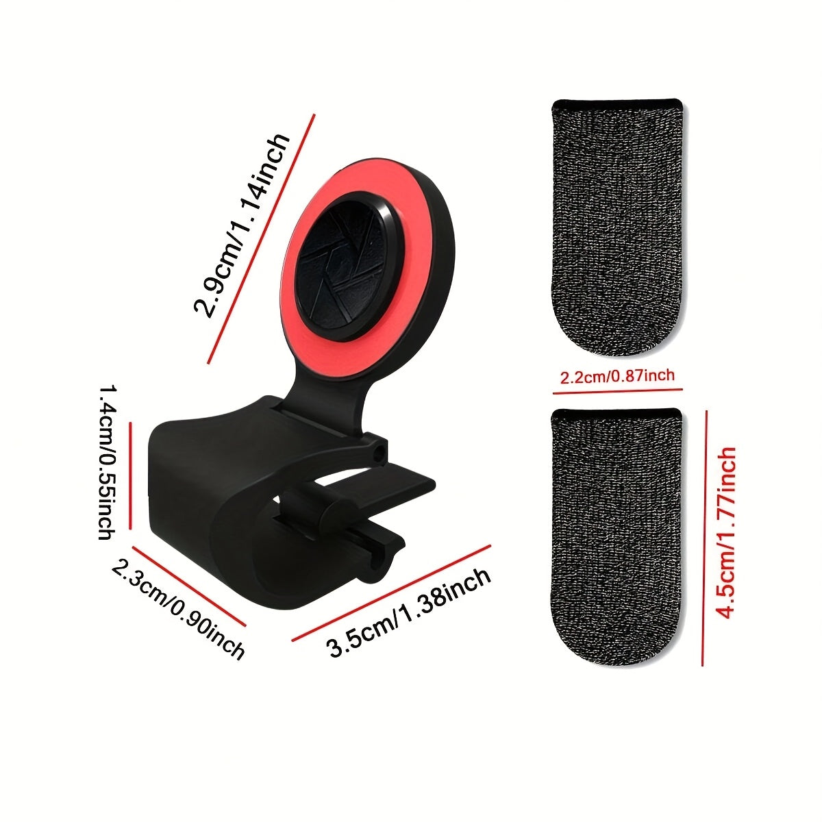 🟡Dispositivo asistente de joystick de controlador de juegos móviles + Conjunto de manga de dedo de juego, con botón de disparo rápido, para juegos móviles, operación fácil y conveniente, sin sudor