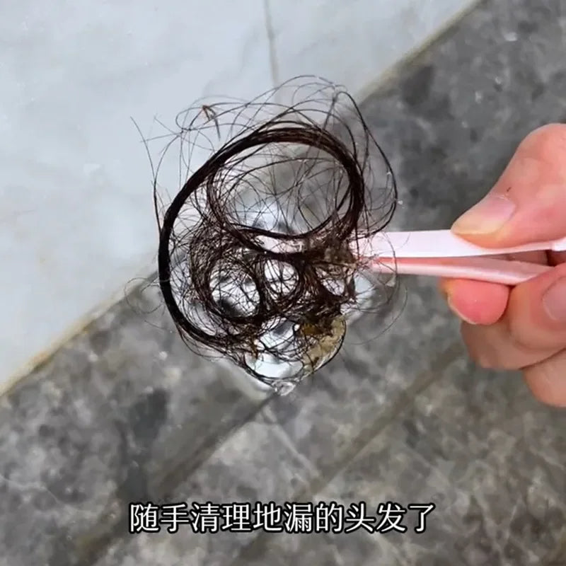 🟡Dispositivo de limpieza para el hogar, baño y cocina, eficiente, fácil de instalar, práctico, portátil, con forma de pato, Clip para recoger el pelo, herramienta para quitar el pelo, limpiador de baño y cocina