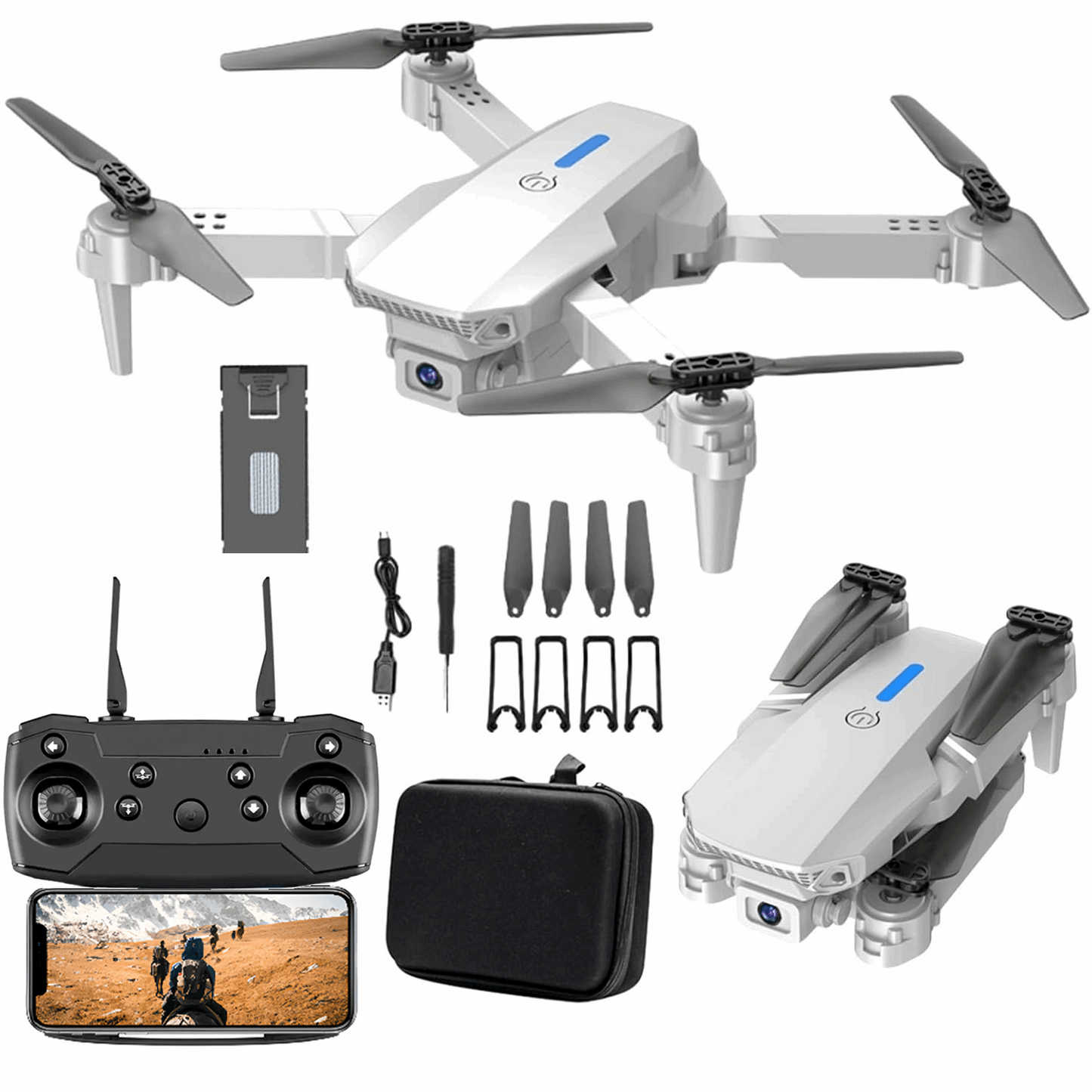 Drone E88 Pro + 2 baterías