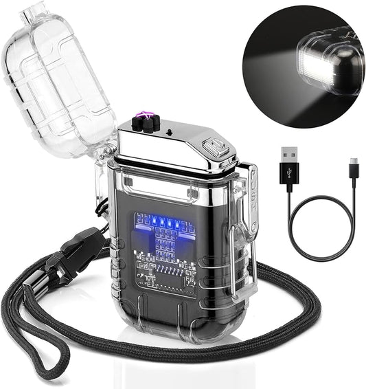 Encendedor plasma con linterna a prueba de agua