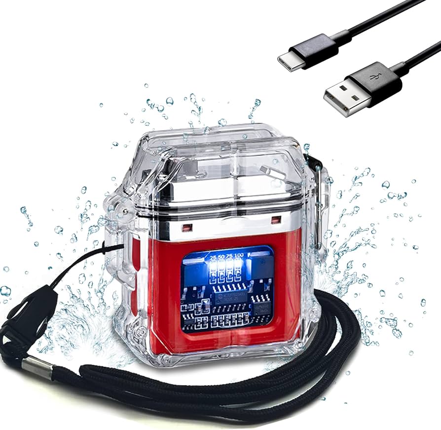 Encendedor plasma con linterna a prueba de agua