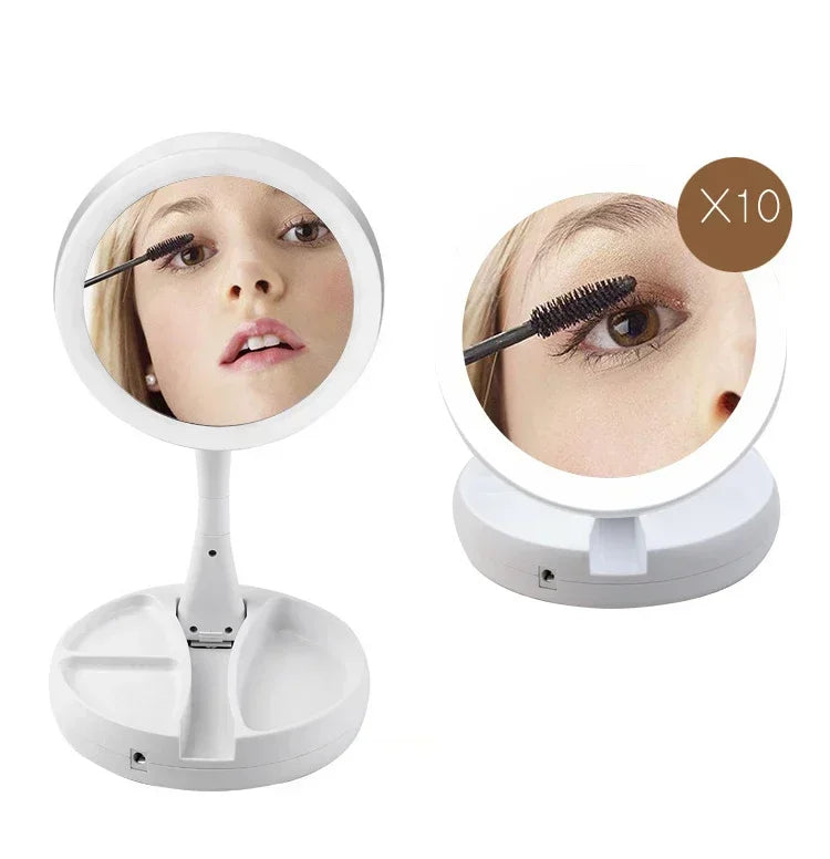 Espejo Led plegable con luz