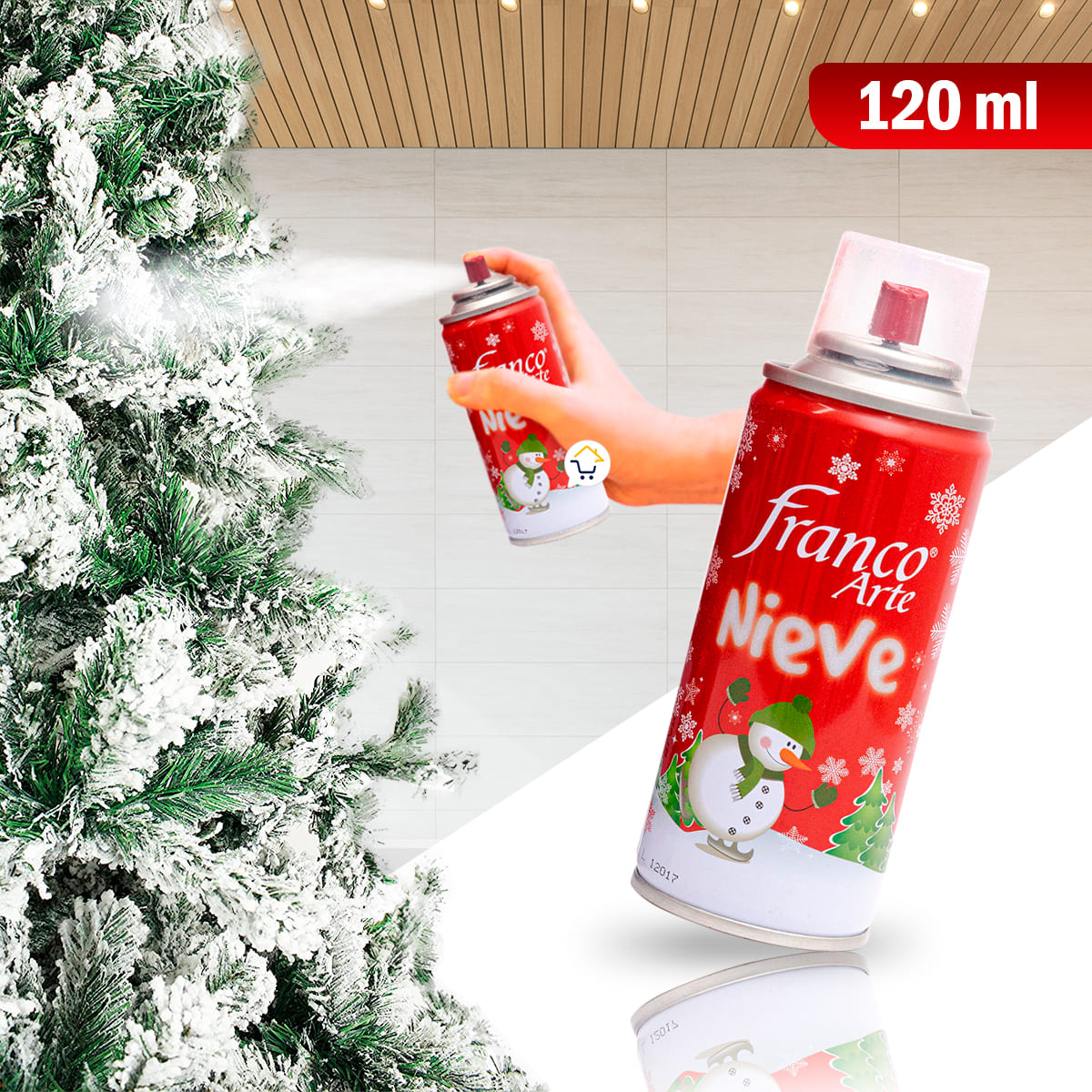 Espuma Nieve Artificial Spray 120 Ml Decoración Navidad