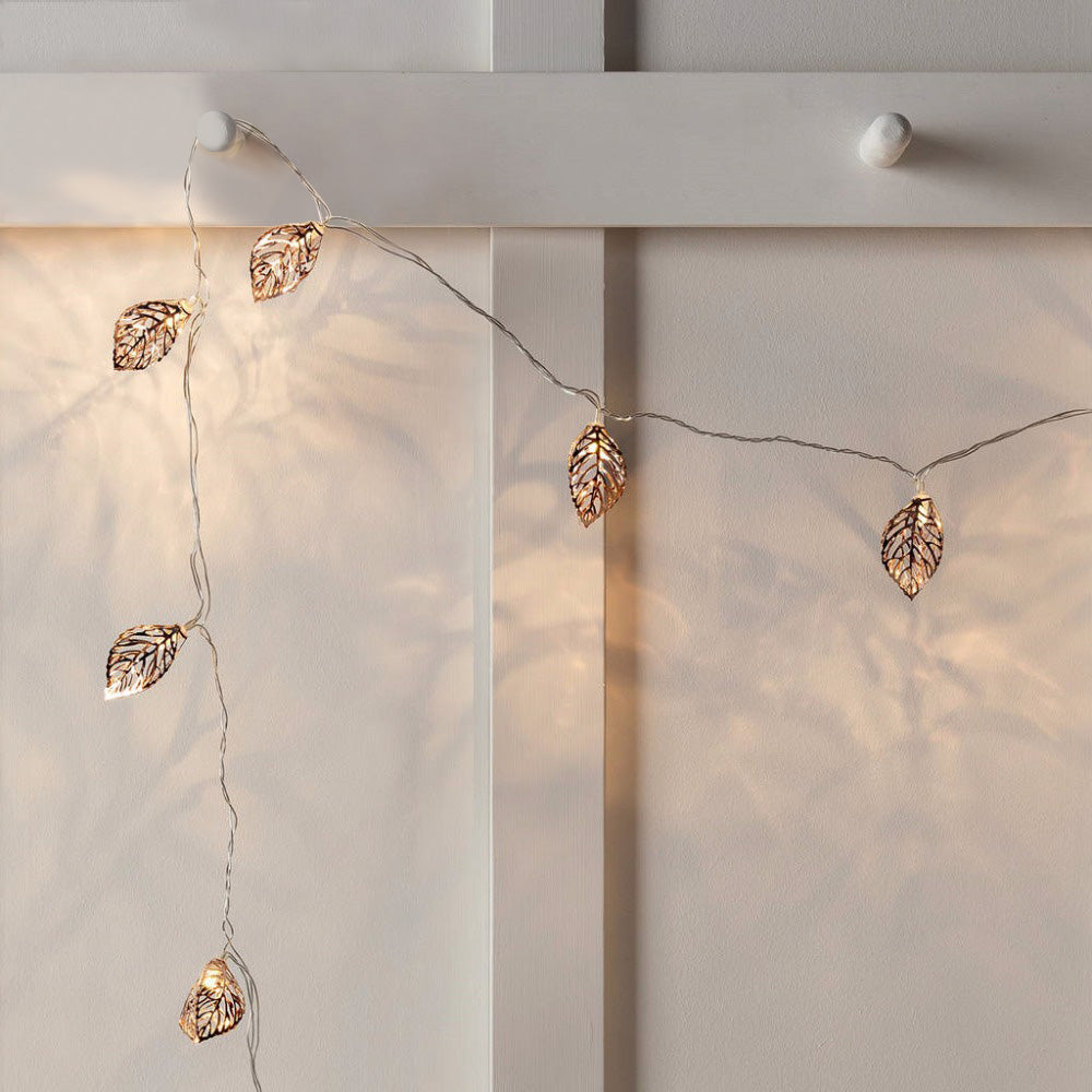 Extensión Luces Hojas Metal 180cm ZE043