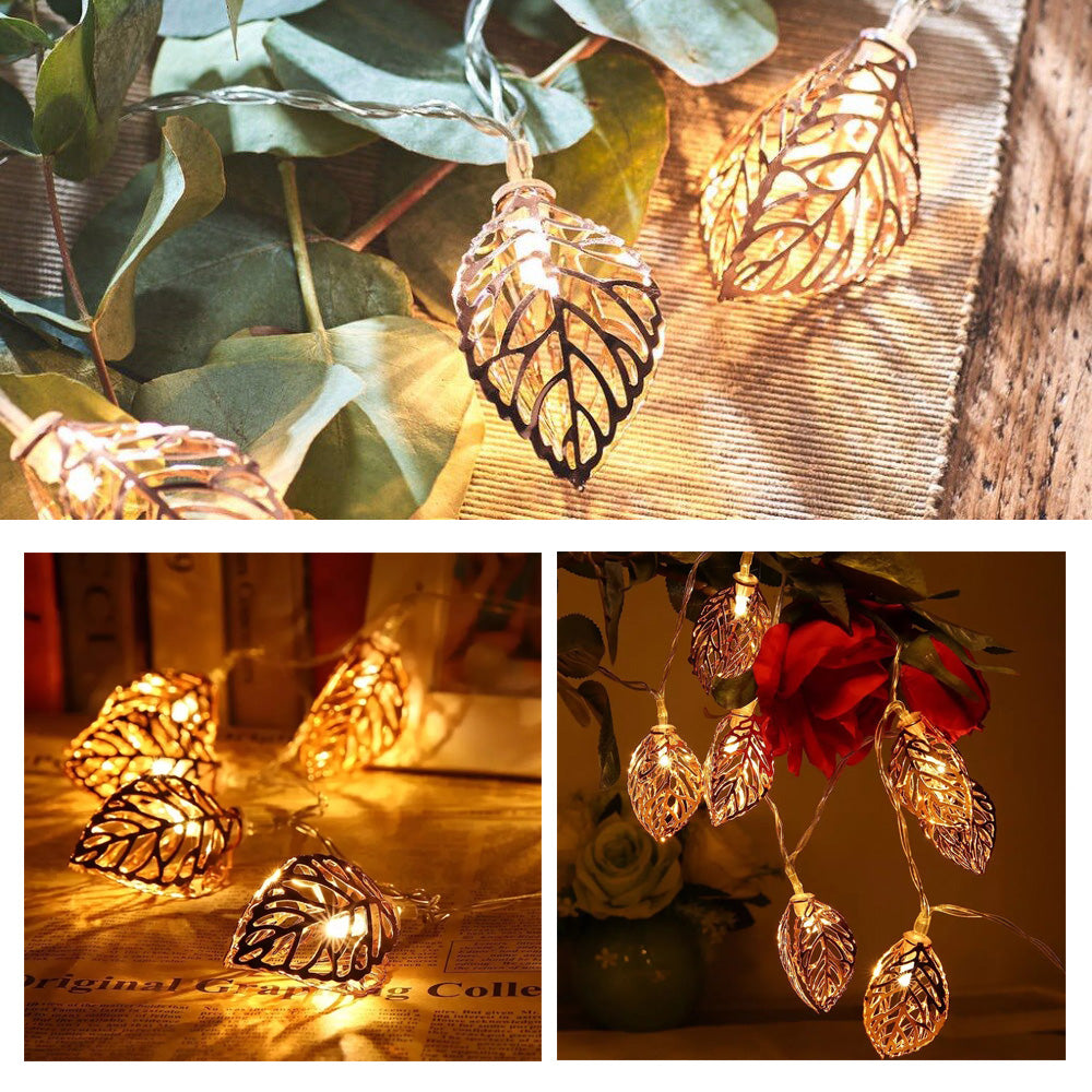 Extensión Luces Hojas Metal 180cm ZE043
