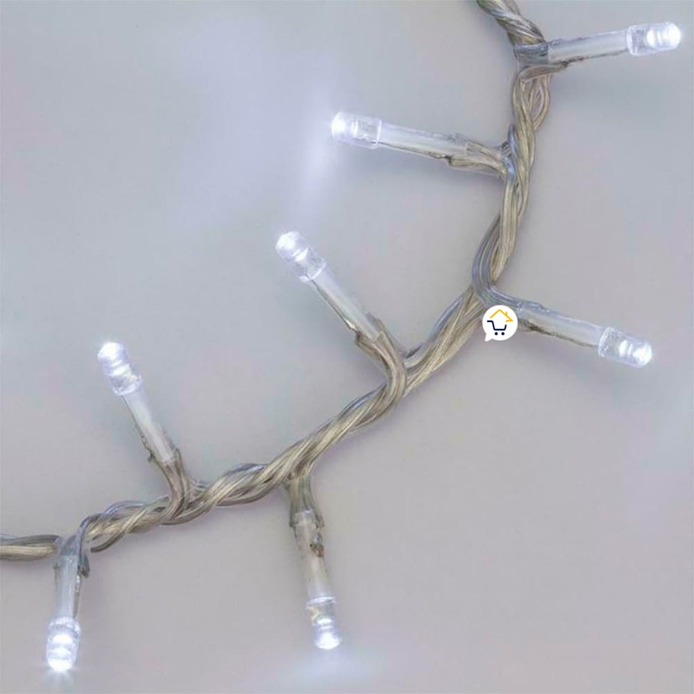 Extensión Luz LED Lineal 200 Luces 14m Cable Transparente Navidad