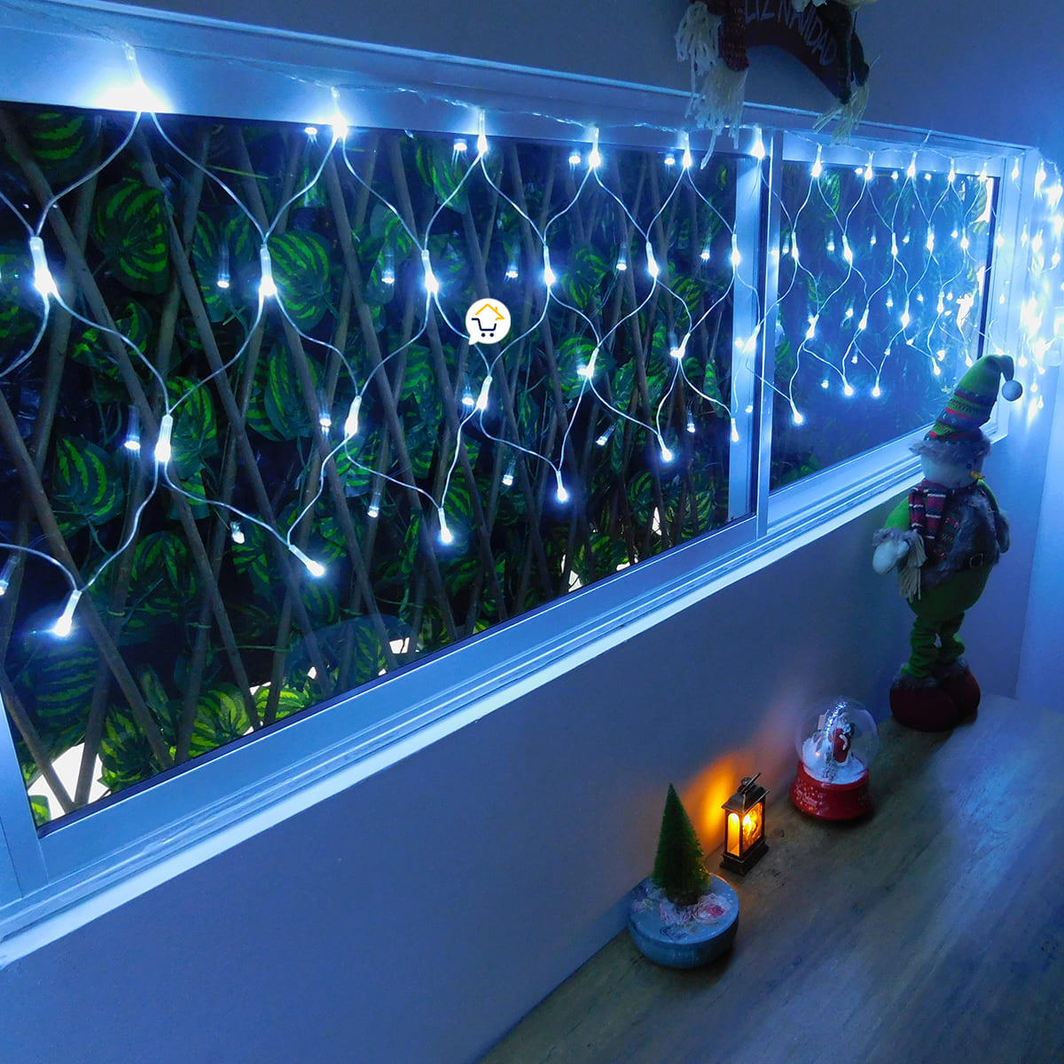 Extensión Luz Led Cenefa 200 LED 6 Mts Luces Navidad Blanco