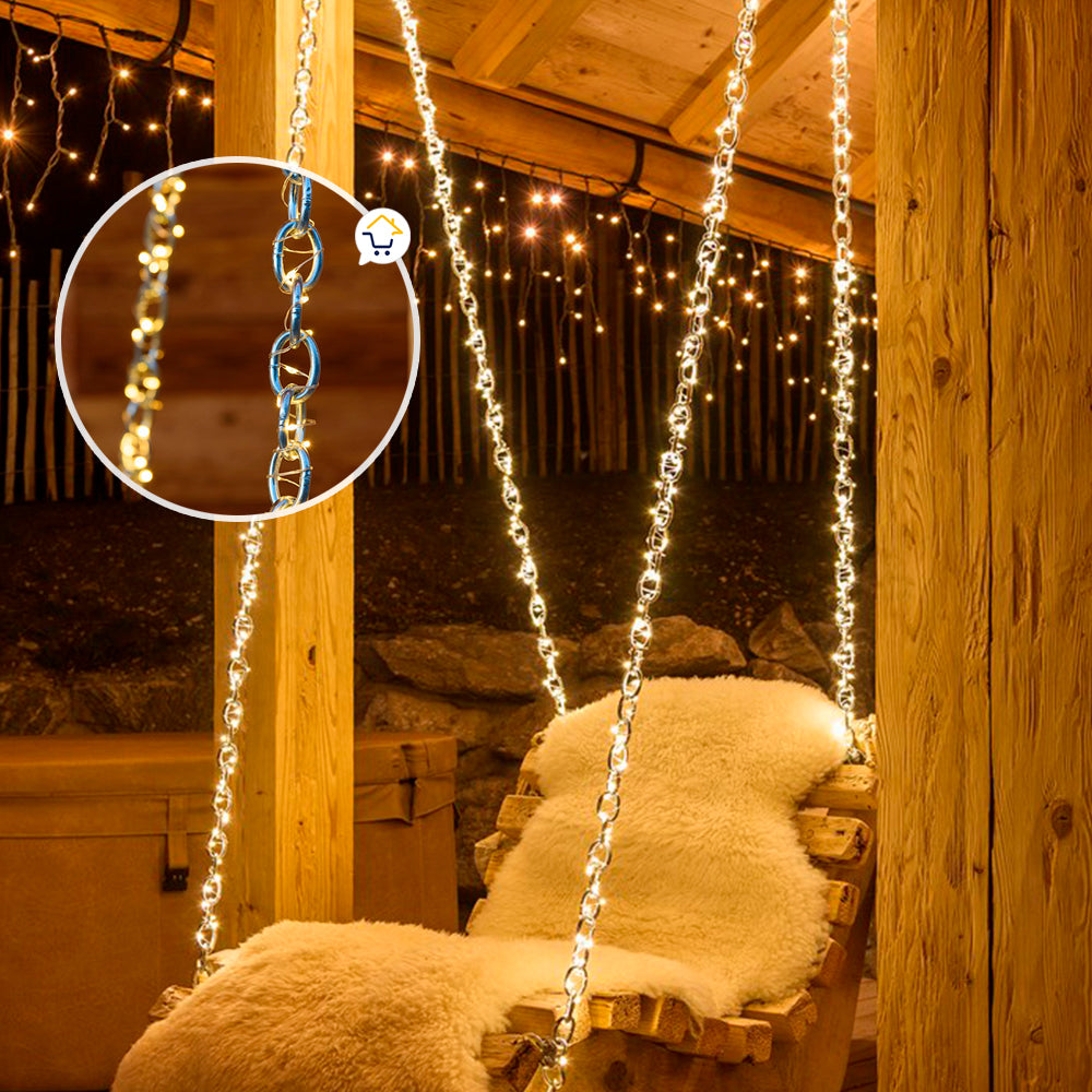 Extensión Micro LED Lineal 10 Mts 100 Luces Navidad Cálida
