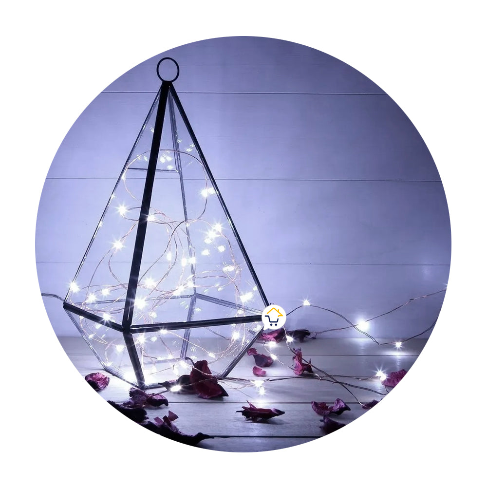 Extensión Micro LED Lineal 10mts 100 Luces Navidad Blanco