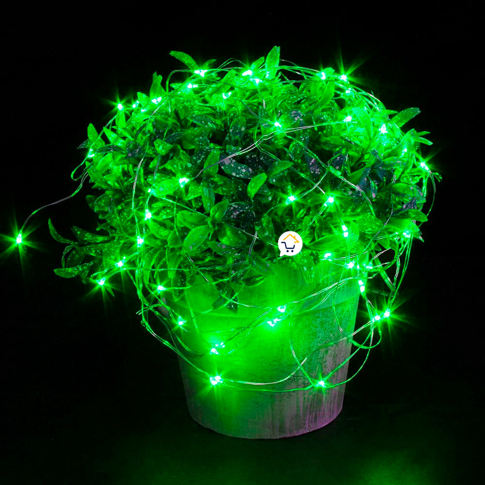 Extensión Micro LED Lineal 10mts 100 Luces Navidad Verde