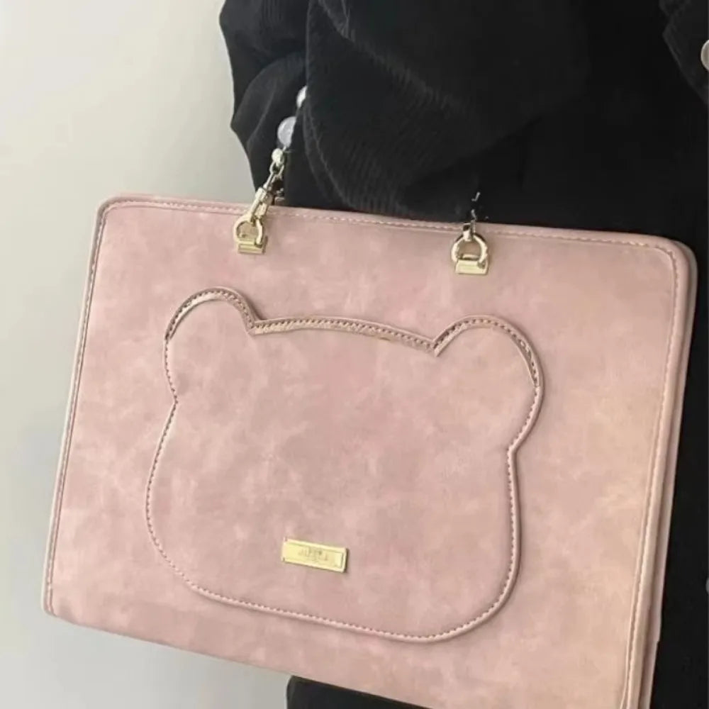 🟡 Funda rosa para ordenador portátil de 13/14/15,6 pulgadas, funda protectora para portátil bolsas con asa