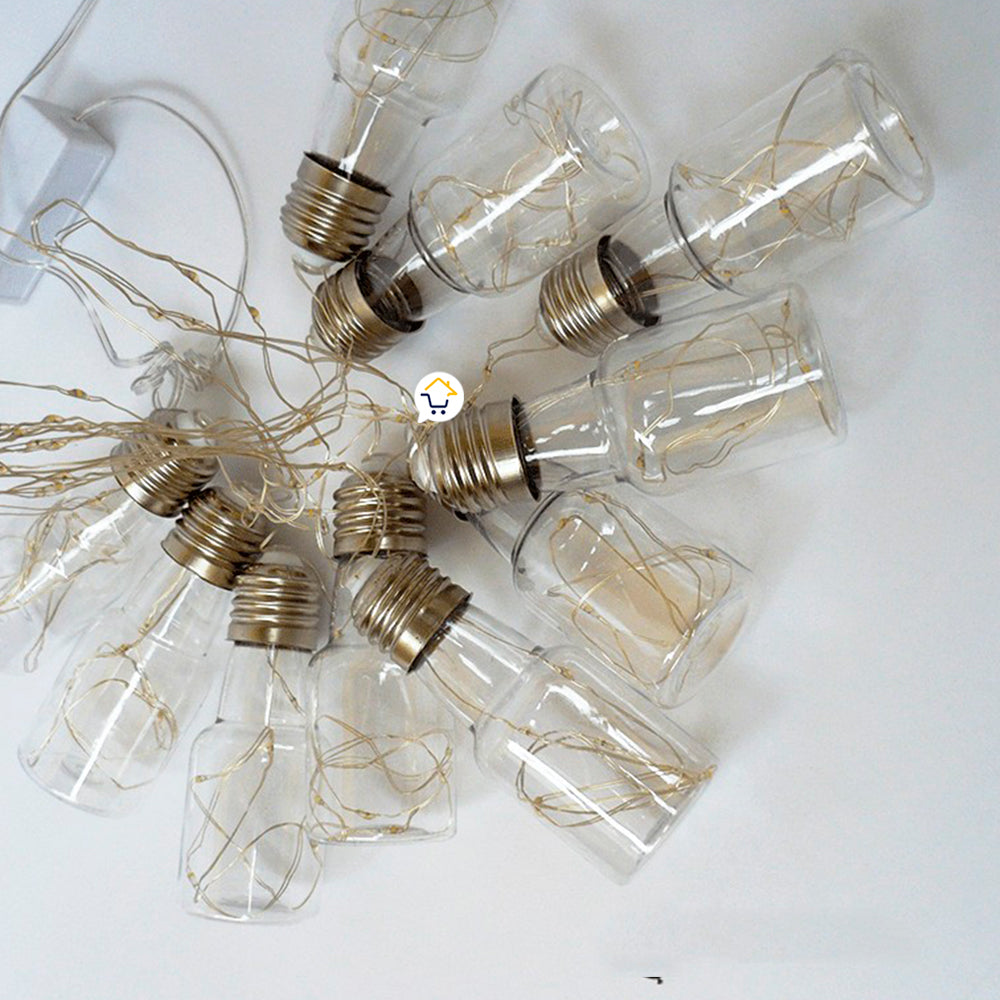 Guirnalda Luces Micro Led Botellas x10 Navidad 3.3 Mts