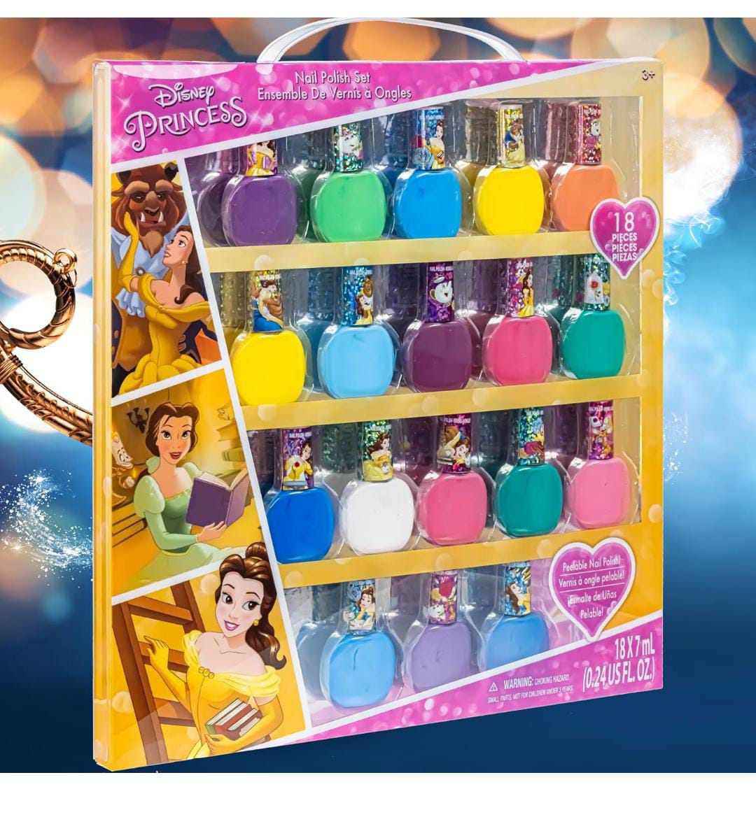Juego de 18 esmaltes para niñas princesas Disney