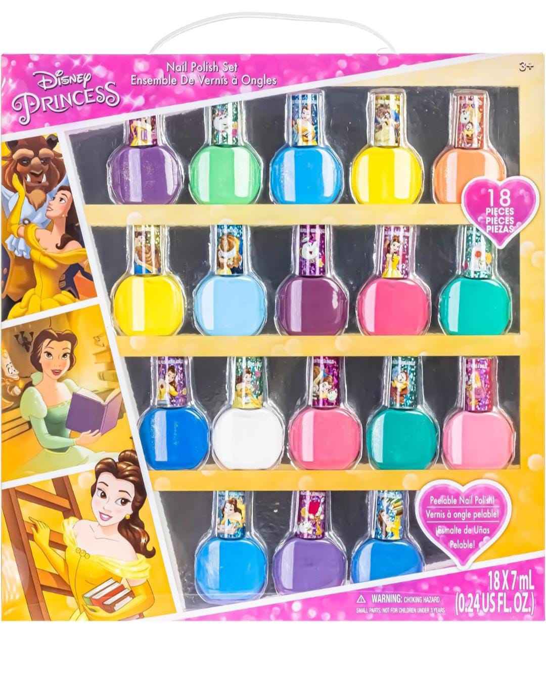 Juego de 18 esmaltes para niñas princesas Disney