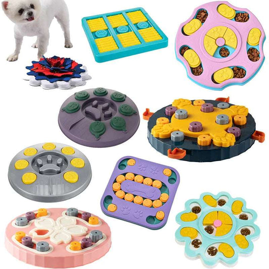 🟡 Juguetes rompecabezas para perros, alimentador lento, interactivo, aumenta el IQ, dispensador de comida, cuenco antideslizante para comer lentamente, juegos de comida para perros y gatos