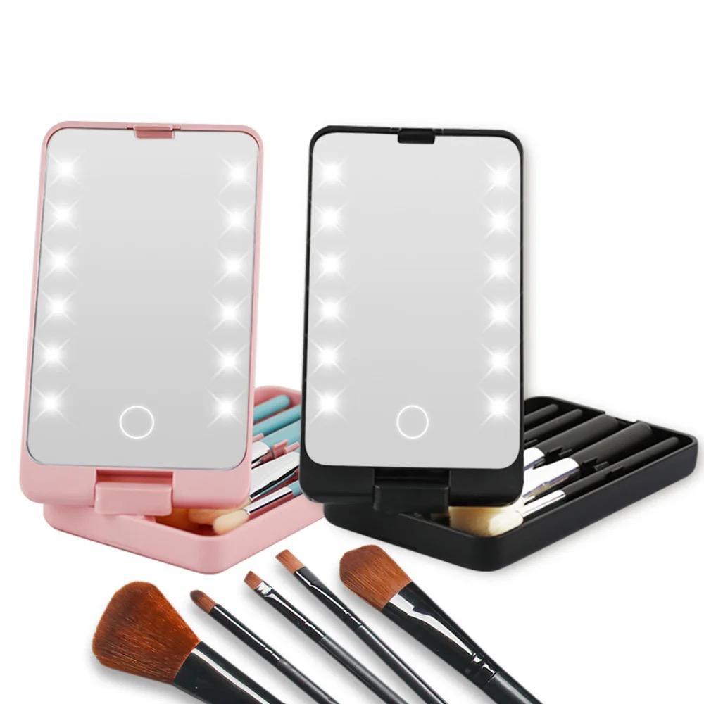 Kit espejo con luces y brochas