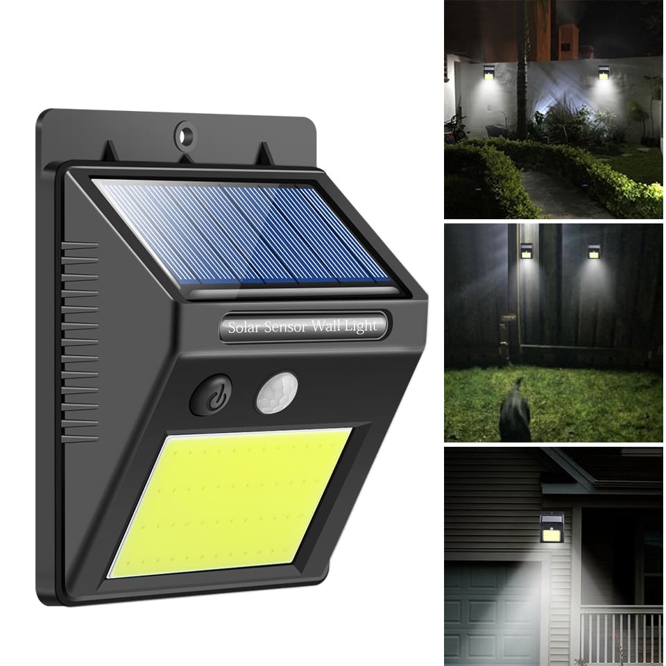 Lámpara Solar Exterior 30LED Recargable sensor de movimiento