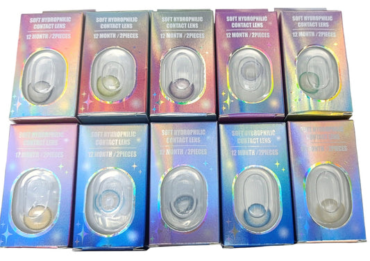 Lentes de contacto para Halloween más pinzas y estuche