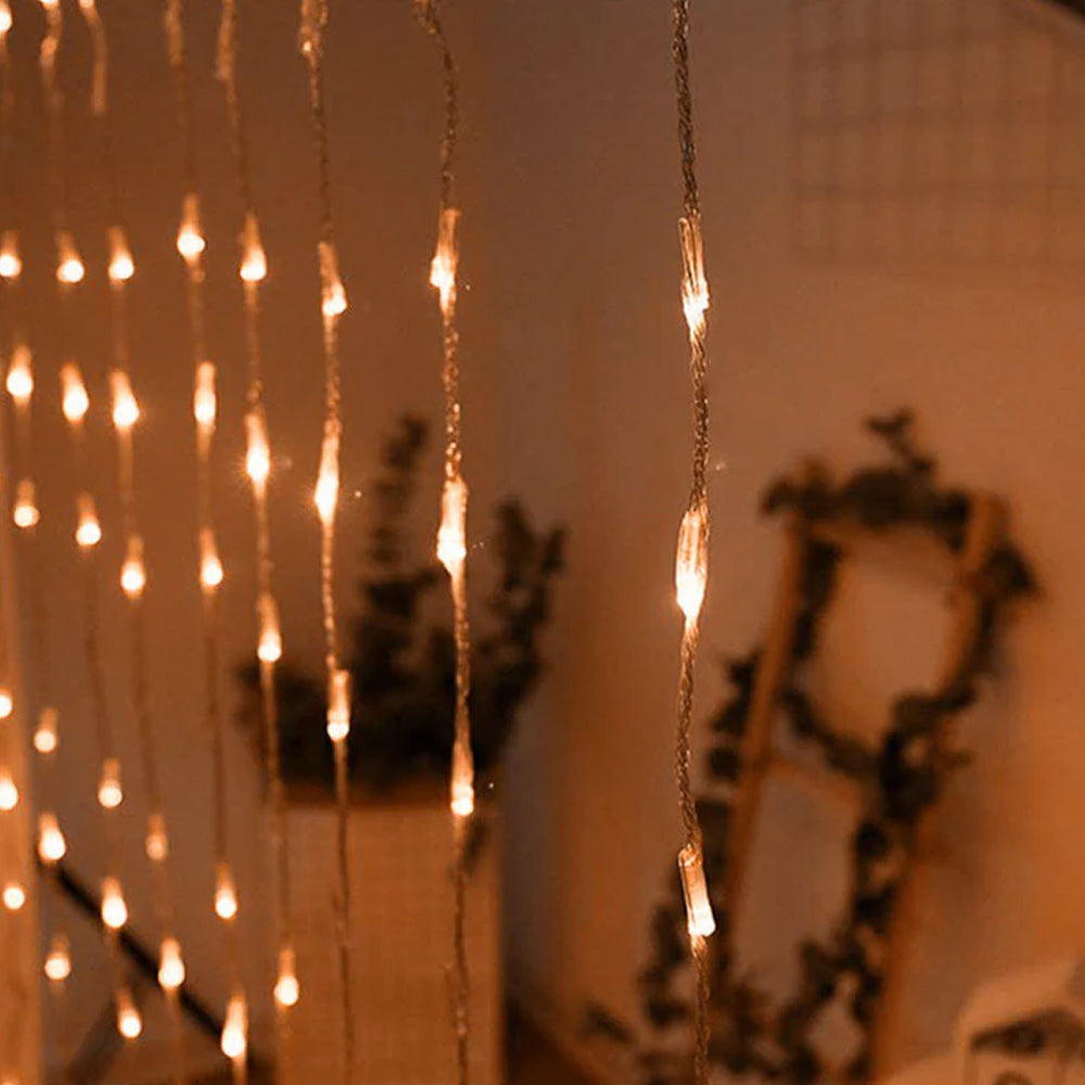 Luces De Navidad Cascada Sube y Baja 6mtsx1mt