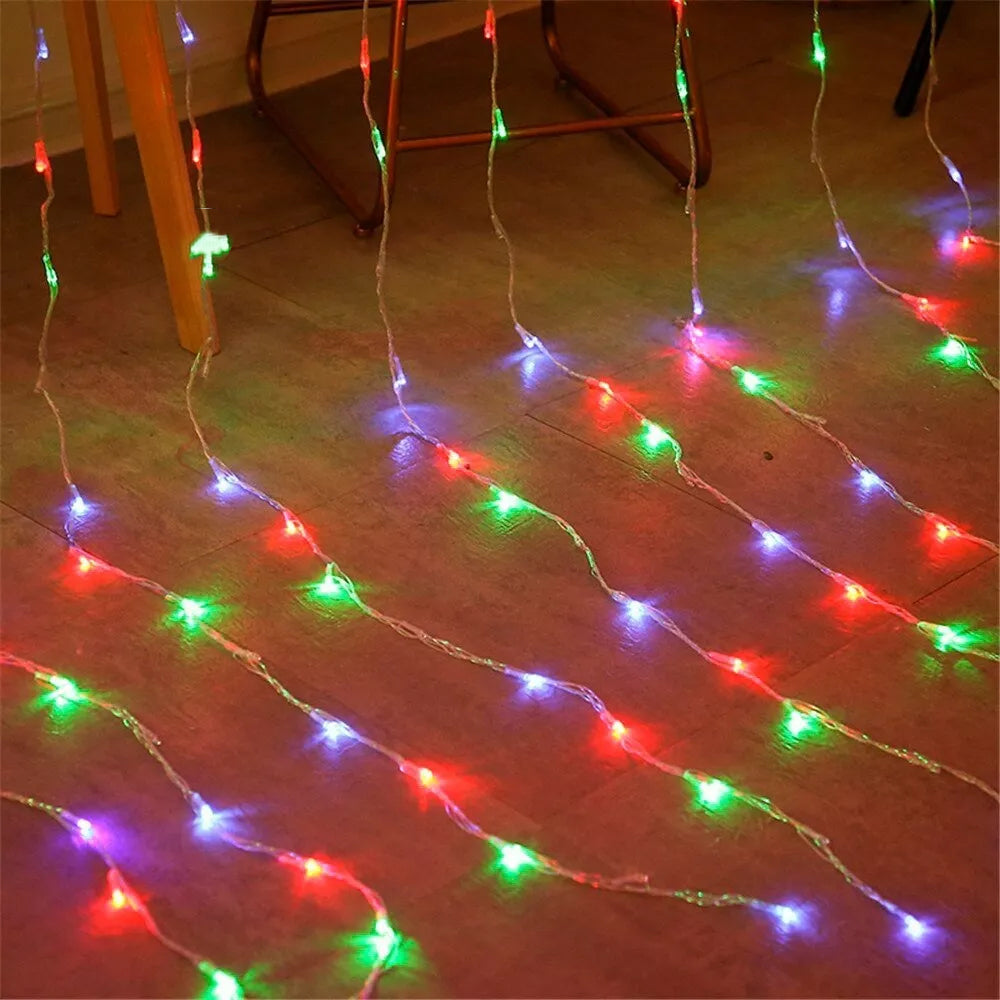 Luces De Navidad Cascada Sube y Baja 6mtsx1mt