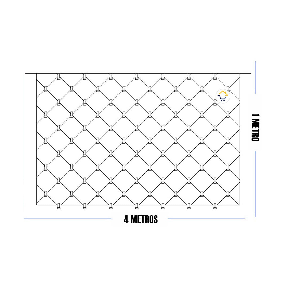 Luces Malla LED 480 Luces 4x1 Mts Luz Navidad Blanco Cable Transparente