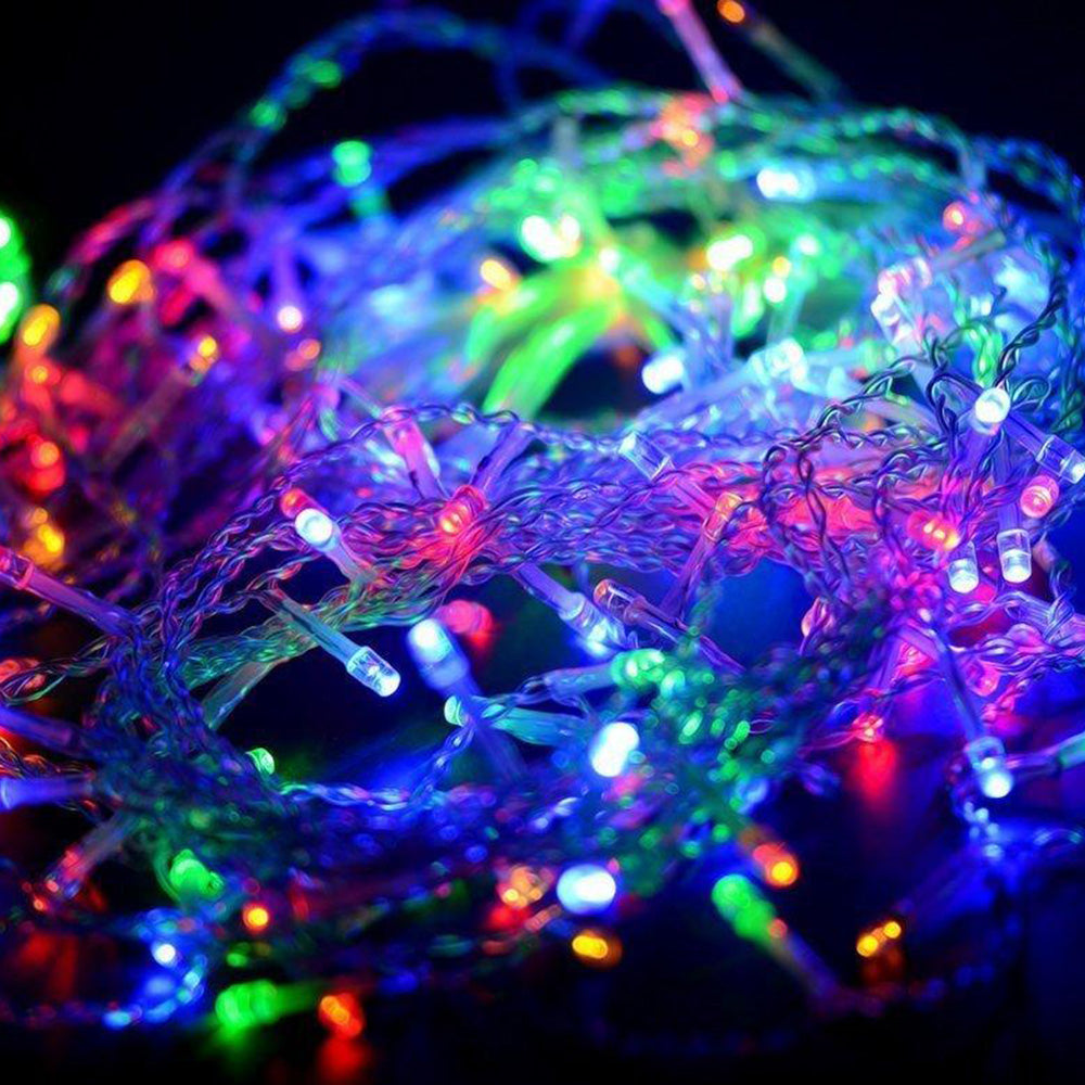Luz Led Lineal 50 Metros 500 Led Multicolor Luces Navidad RF 1513