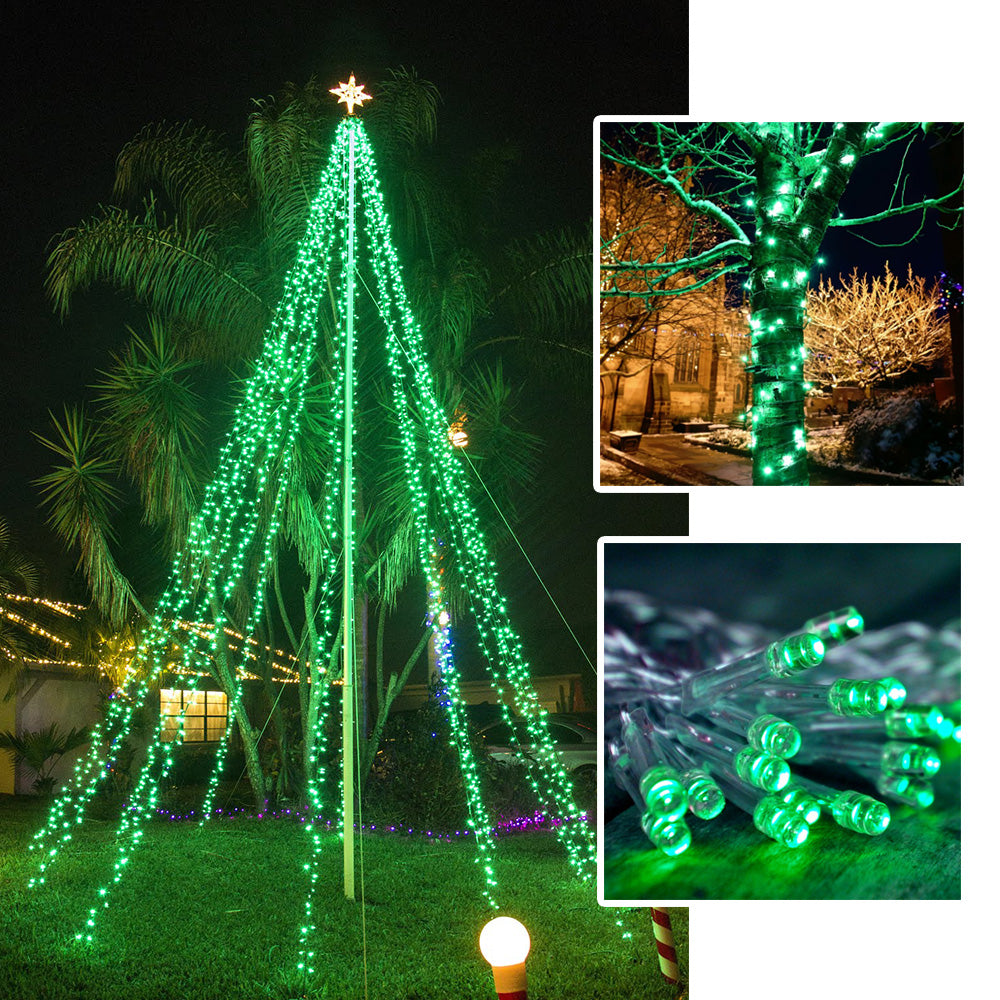 Luz Led Lineal 50 Mts 500 Led Verde Luces Navidad