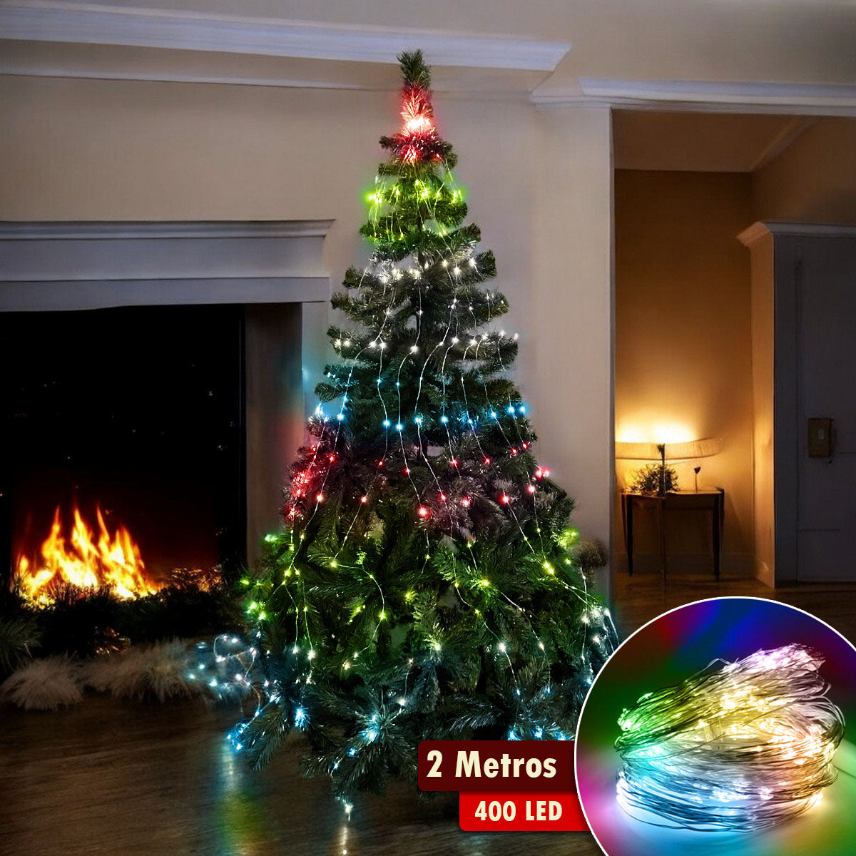 Luz Micro Led Cascada x 400 Led