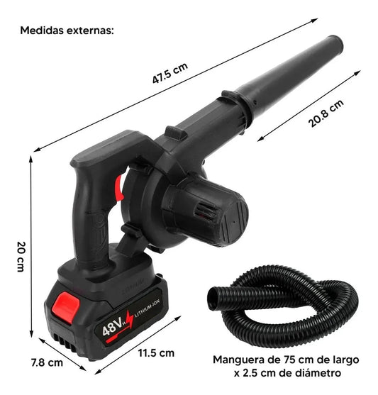 Máquina Sopladora| Aspiradora | Doble Batería | Profesional 3 en 1