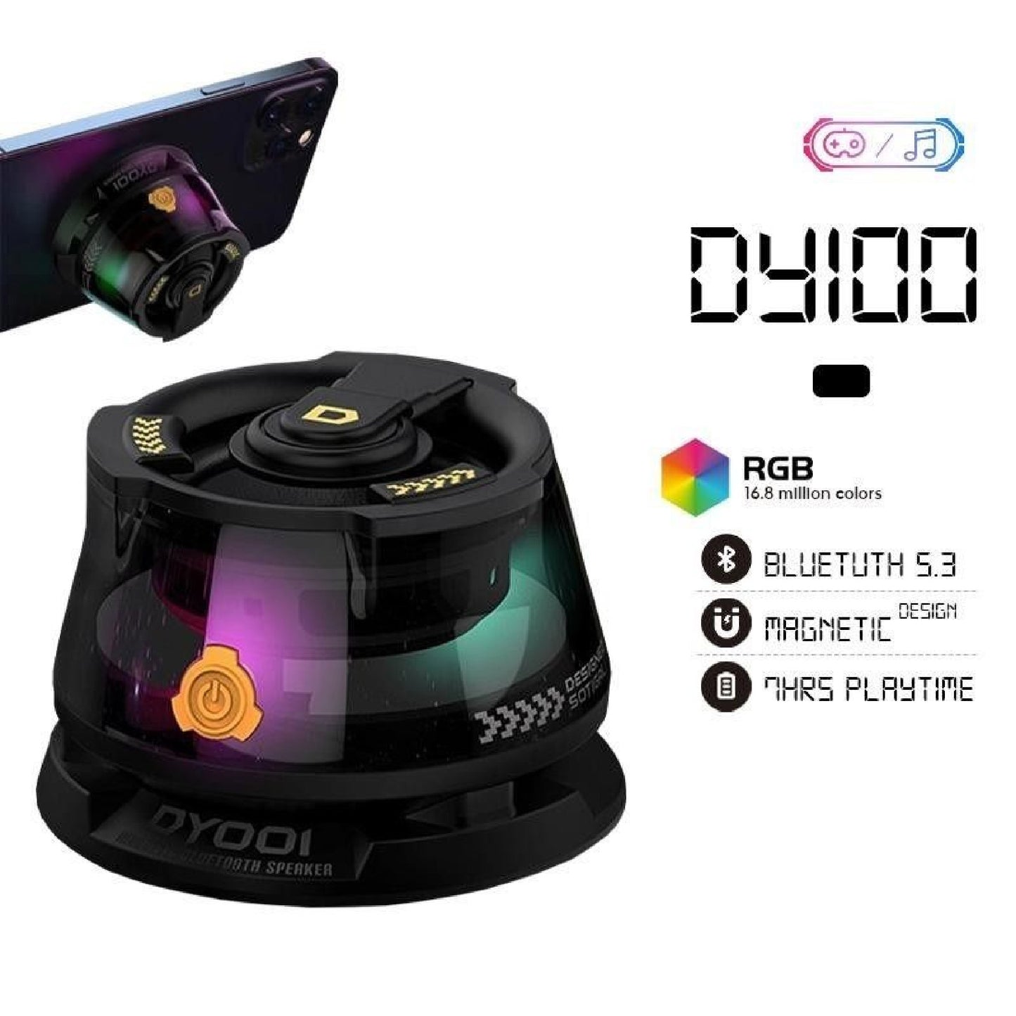 Mini Parlante Altavoz Soporte Magnético para Celular