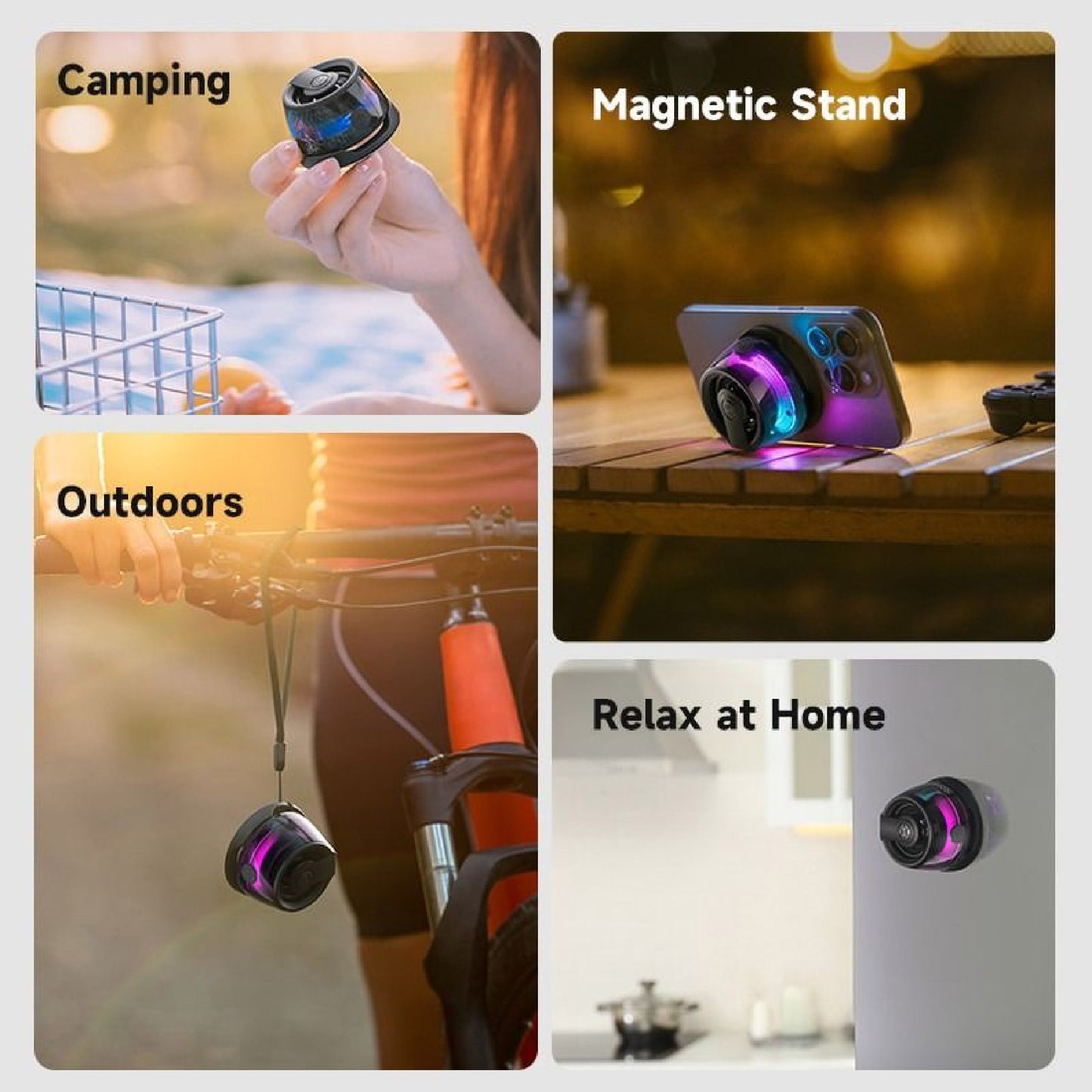 Mini Parlante Altavoz Soporte Magnético para Celular