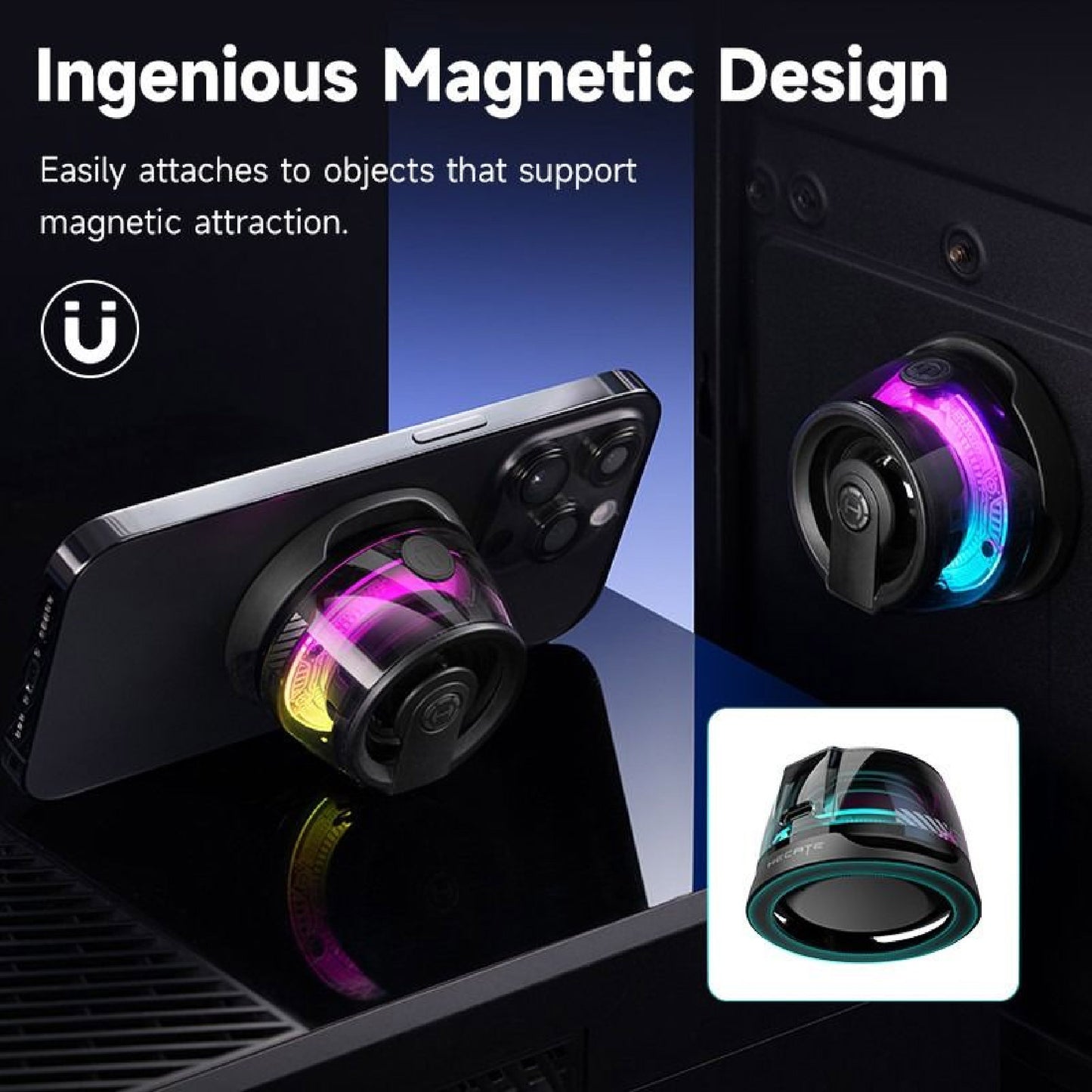 Mini Parlante Altavoz Soporte Magnético para Celular