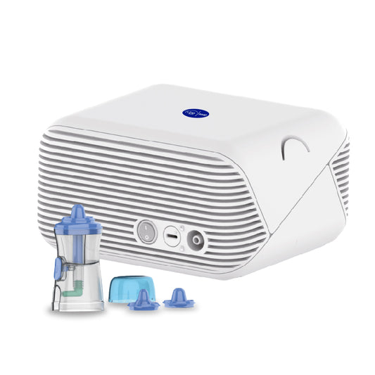 🟡 Nebulizador para adultos y pediátrico niños nube 3000 + Lavador nasal + Caretas + Estuche