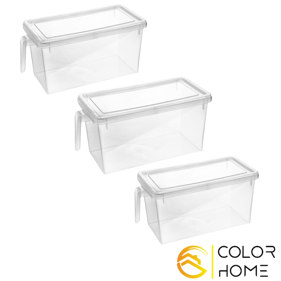 Organizador Con Tapa Transparente X3