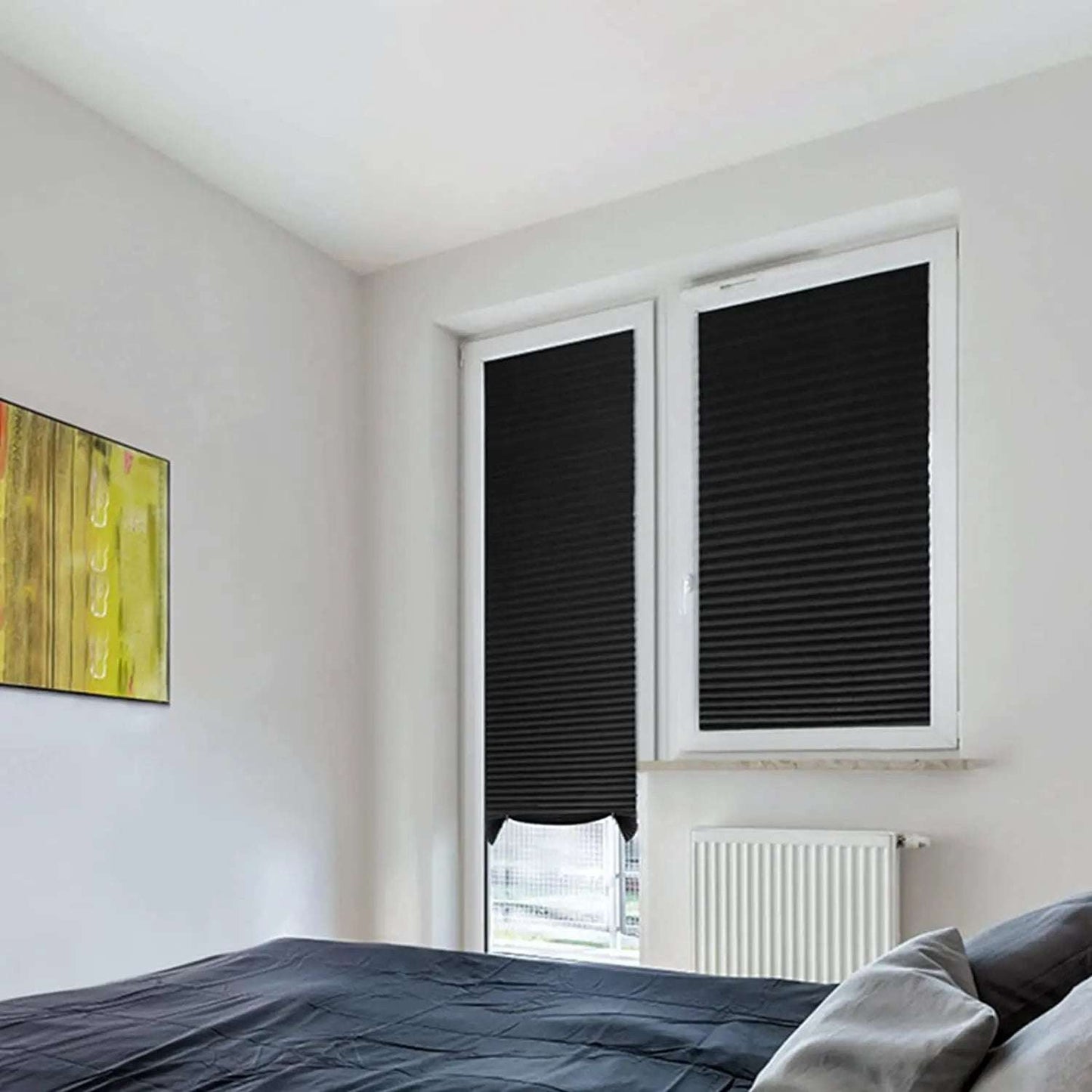 Persianas de ventana de cebra, cortina de sombra oscura para habitación, cortina enrollable y extraíble para ventana, cortinas de puerta francesas para cocina y baño