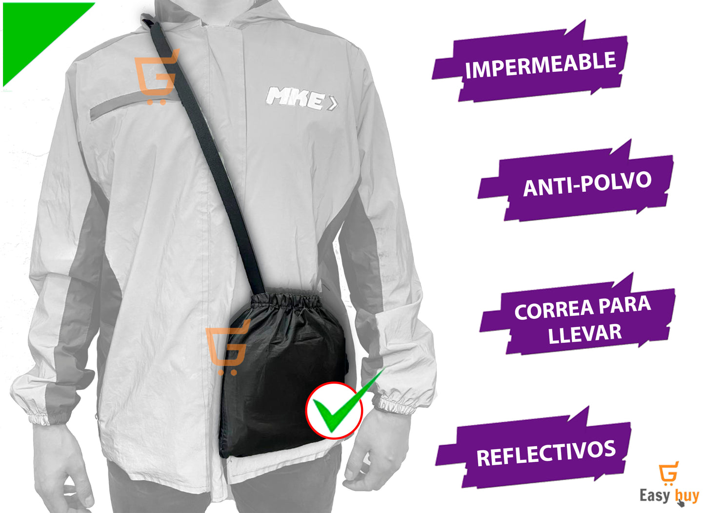 Pijama Carpa Grande Impermeable Reflectiva + Bolso Tula