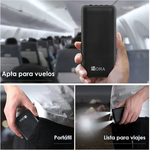 Power Bank Batería 10000 Marca 1hora Gar148 | Banco de energía portátil