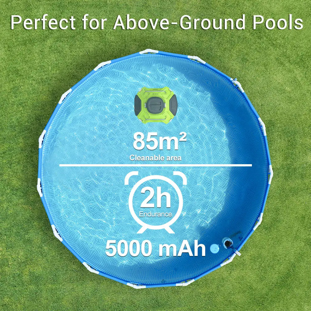 🟡 Robot aspirador automático para piscina, aspirador inalámbrico IPX8, succión lateral, doble Motor