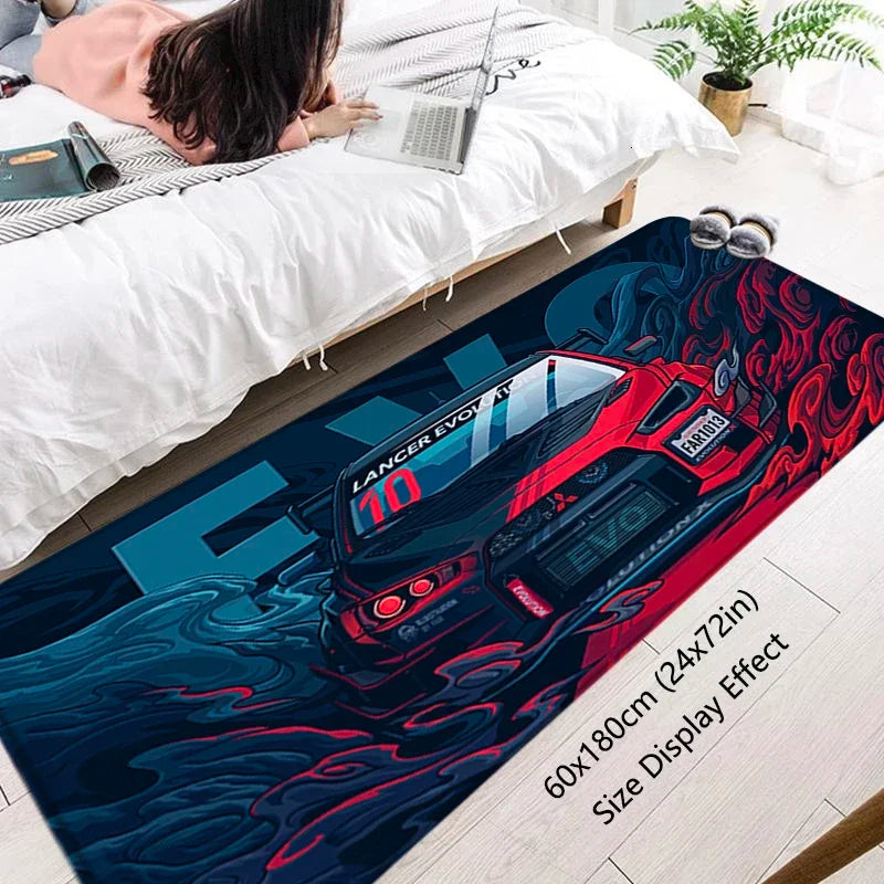 🟡 Alfombra de habitación Gtr buen Coupe, alfombra para pies, felpudo de entrada, alfombra de baño Kawaii, alfombrillas para el suelo, alfombra antideslizante, decoración para el hogar, la cocina y el pasillo