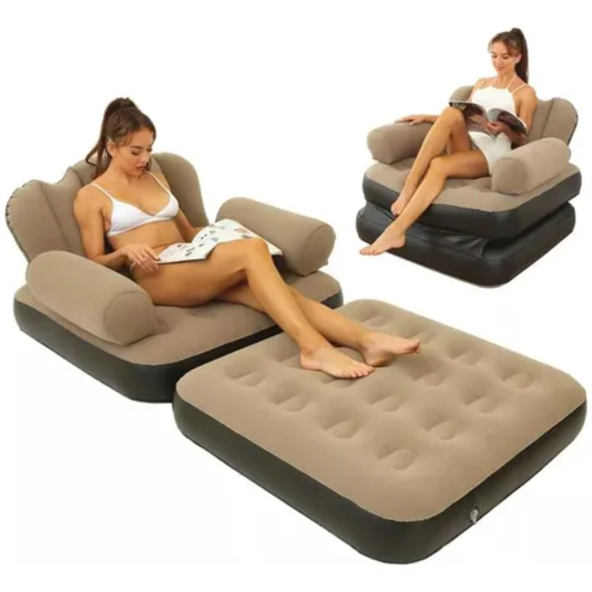 Sofá Cama Inflable Reposabrazos Colchón