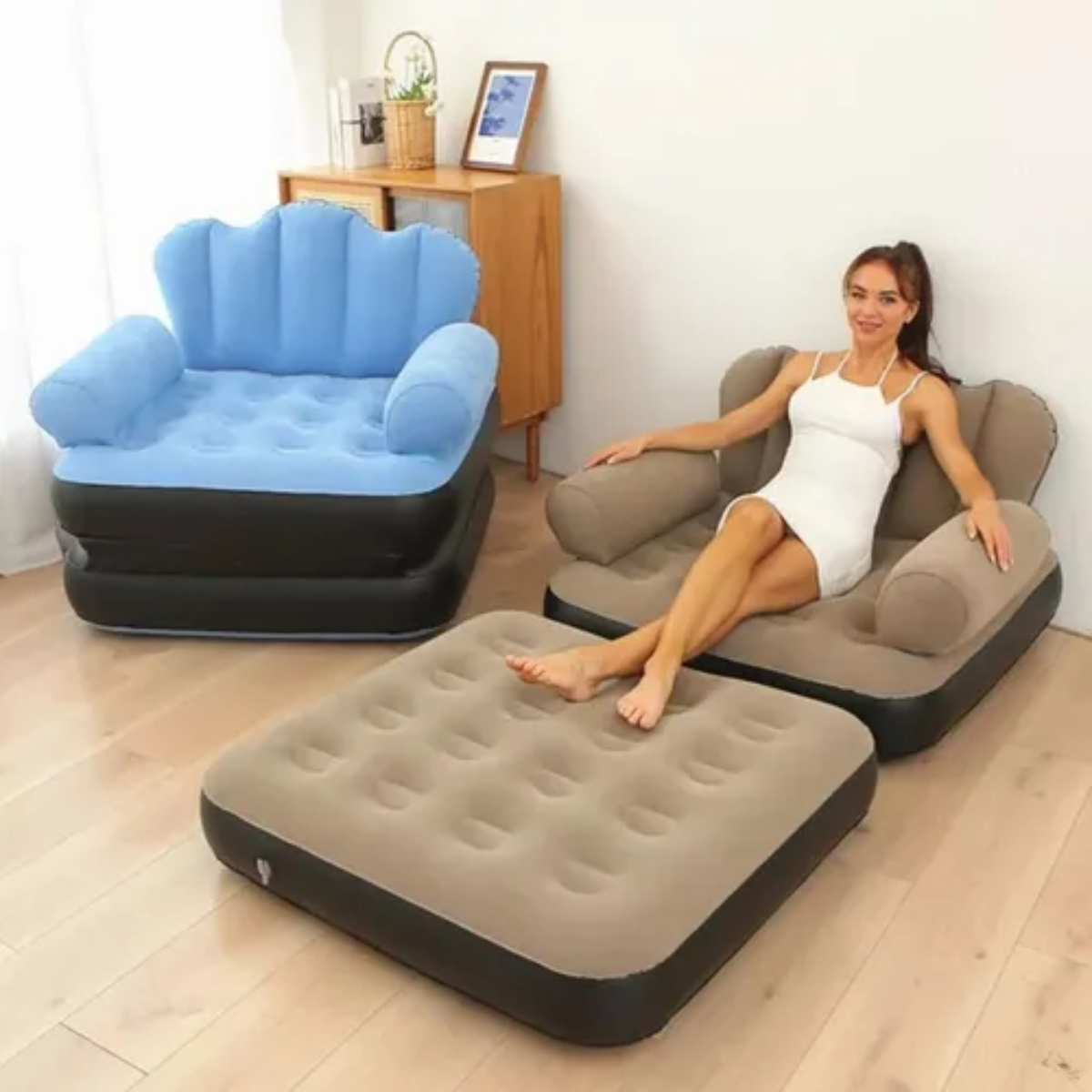Sofá Cama Inflable Reposabrazos Colchón