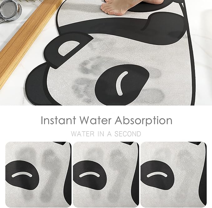 Tapete Absorbente Panda Para Bano Hogar