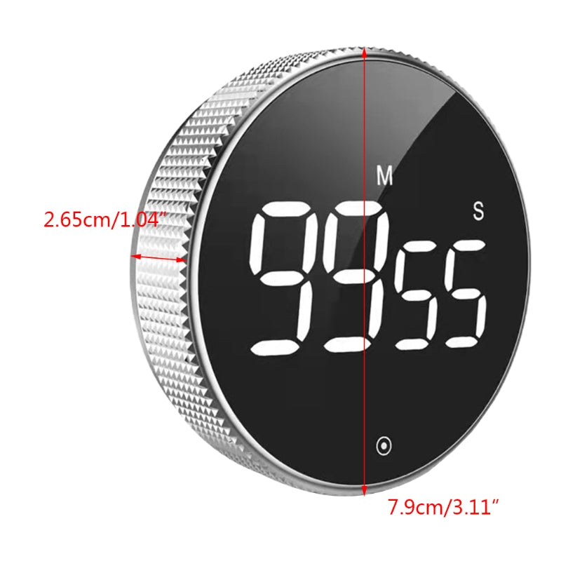 Temporizador Magnético Cronometro Alarma Digital Giratorio