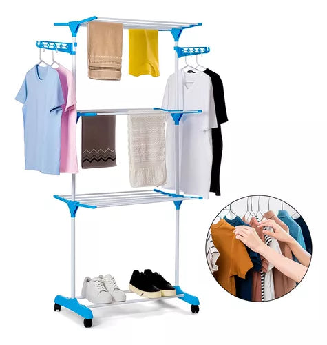 Tendedero de Ropa 3 niveles Plegable