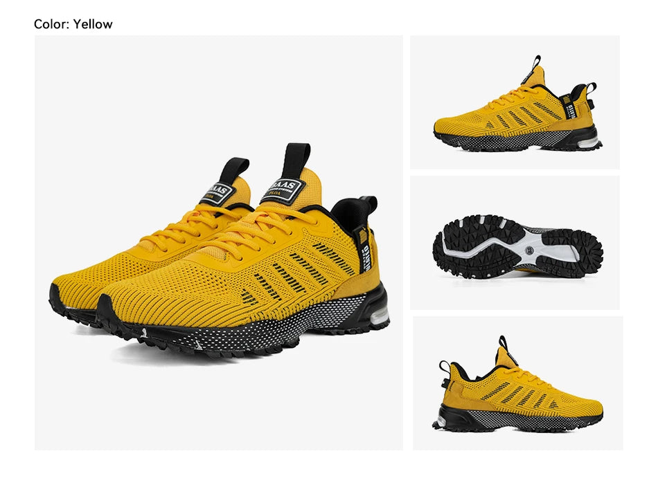 🟡 Tenis de correr para hombre, ligeras, zapatillas de diseñador, zapatillas de tenis transpirables para hombre, antideslizantes, nuevas zapatillas deportivas y para el gimnasio