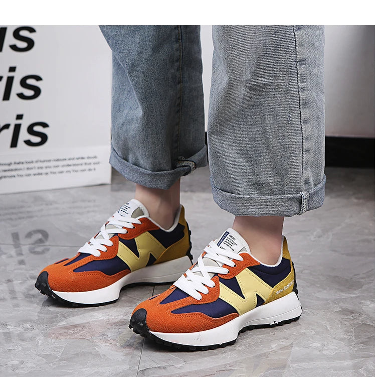 🟡 Tenis de mujer de nuevo estilo, suela gruesa, zapatillas cómodas transpirables para temporada