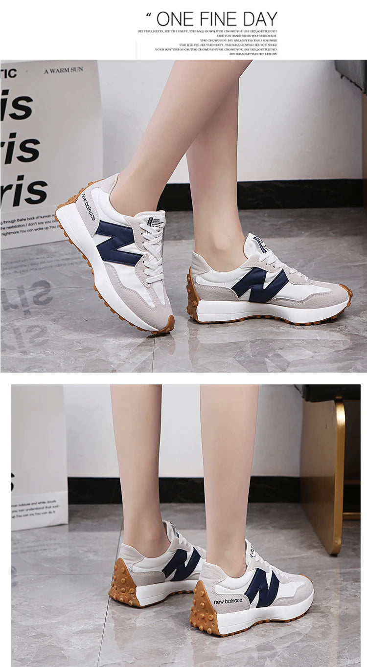 🟡 Tenis de mujer de nuevo estilo, suela gruesa, zapatillas cómodas transpirables para temporada