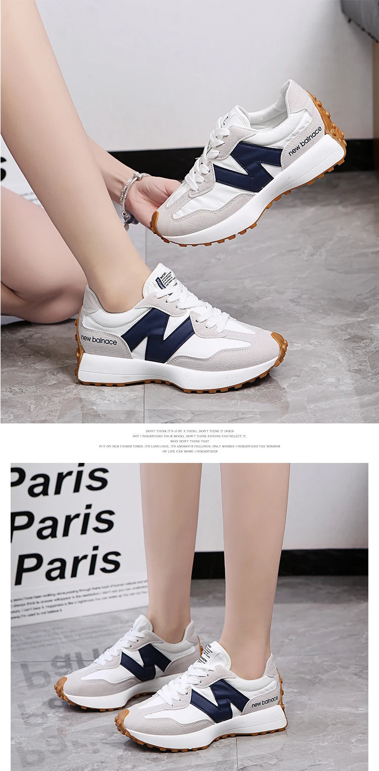 🟡 Tenis de mujer de nuevo estilo, suela gruesa, zapatillas cómodas transpirables para temporada