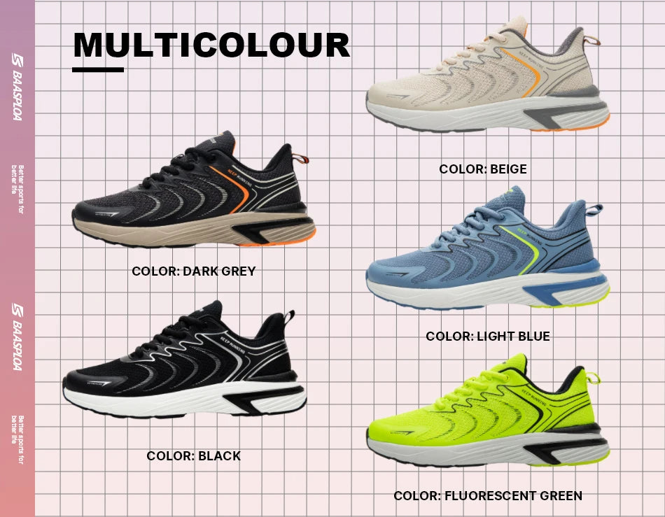 🟡 Tenis deportivos para hombre, nuevas zapatillas de correr transpirables de malla para hombre, zapatillas ligeras y coloridas para caminar