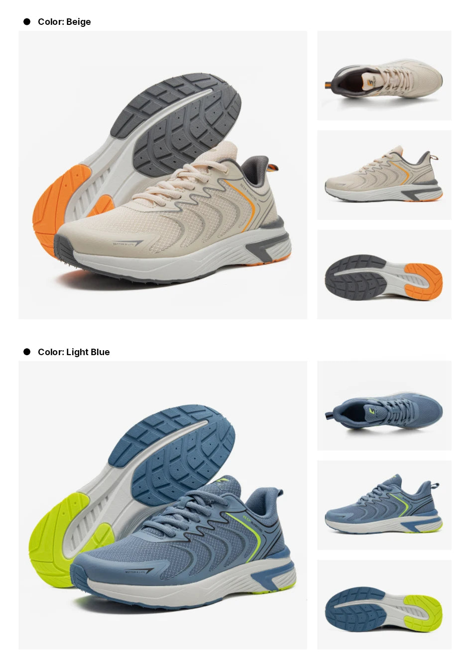 🟡 Tenis deportivos para hombre, nuevas zapatillas de correr transpirables de malla para hombre, zapatillas ligeras y coloridas para caminar